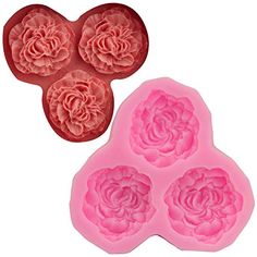2x Large Petal Flower Leaf Shape Silicone Impression Mould Fondant Cake Mold DIY