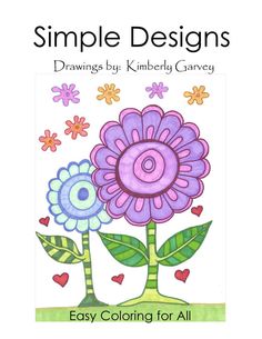 Simple Designs PDF DIGITAL BOOK Coloring Book For Adults