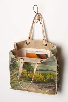 48 Best Handbags Painted Art Images On Pinterest Beige Tote Bags Original Still Life Bag Forsythias Anthropologie To Make Hand Painted Bags
