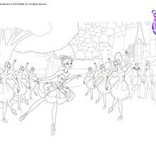 kristyn and hilarion barbie coloring page more barbie ballerina