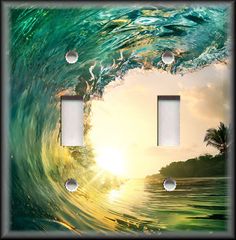 1524 Best Luna Gallery Switch Plates Images On Pinterest In 2018 Metal Light Switch Plate Cover Surfing Wave Ocean Water Surf Beach Home Decor