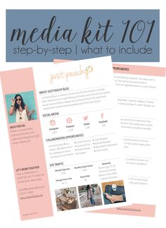 influencer media kit template blog media kit press kit template