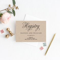 wedding registry cards