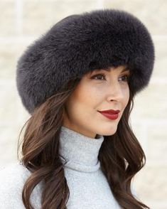 New Light Grey Fox Fur Headband 26 Inches Long and 5 Inches Wide