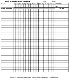 teachers attendance and roll book attendance sheet absent roll sheet