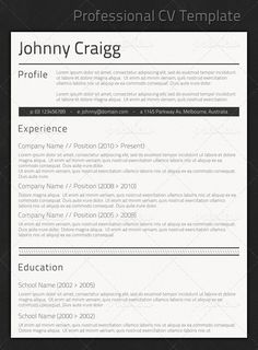 professional resume template pinterest professional resume