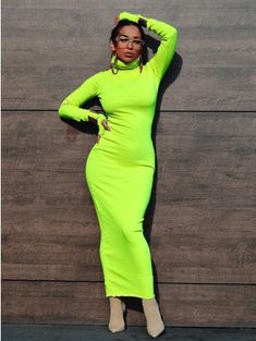 Ladies Polo High Neck Tartan Knitted Midi Women Long Sleeve Bodycon Jumper Dress