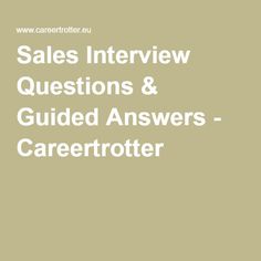 sales interview tips