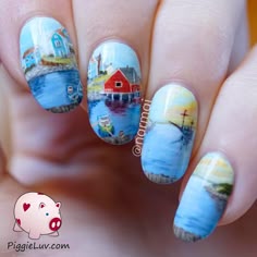 718 Best Nails Art Nghệ Thuật Images On Pinterest In 2018 Make Peggy S Cove Nail Art Inspired By Raymond Edmonds