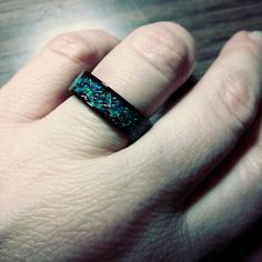 MYSTIK PUR Ring-Abalone and Pearl-UNIKAT!