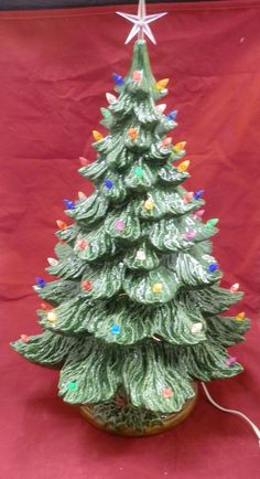 24 handpainted green glazed lighted ceramic christmas tree handcrafted christmas tree with lights - Green Ceramic Christmas Tree With Lights 24 handpainted green glazed lighted ceramic christmas tree handcrafted christmas tree with lights - Green Ceramic Christmas Tree With Lights