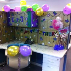 Decorating Office Cubicle birthday decorations for a am office cubicle | office desks Decorating Office Cubicle birthday decorations for a am office cubicle | office desks