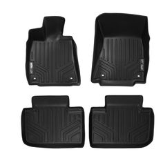 Custom Fit Front /& 2nd Seat 2 Row Liner Set Black TPE All-Weather Guard oEdRo Floor Mats Compatible with 2013-2020 Nissan Pathfinder