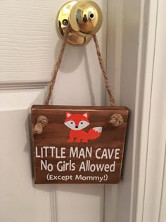 24 Best Nursery Kid S Room Decor Images On Pinterest In 2018 Adorable Rustic Little Man Cave No S Allowed Except Mommy With A Fox Wooden Door Sign For Boys Room Nursery