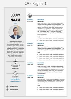 cv template downloaden
