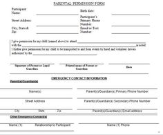 permission form