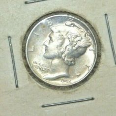 Unc 1945 P Mercury Dime Almost Uncirculated 90/% Silver Coin AU