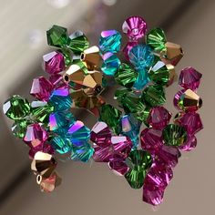 1 Bicone-Mix rosa ca 4mm
