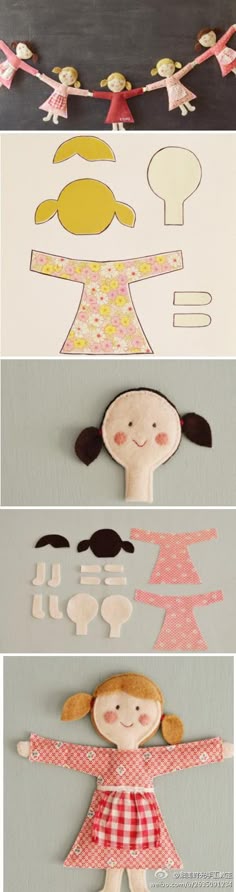 Sachet de 6 petites poup/ées faites /à la main Poup/ées anti-tracas Poup/ées guat/émalt/èques