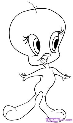 how to draw tweety bird step 6