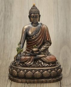 12/" China Antique Tibetan Buddhist brass plated gold Rulai Buddha statue