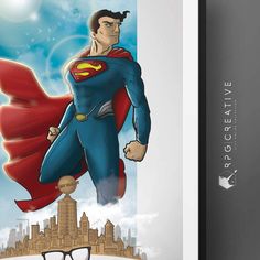 You/'re My Kryptonite! Sexy Superman PinUp Drag Artwork Print Giclee Art