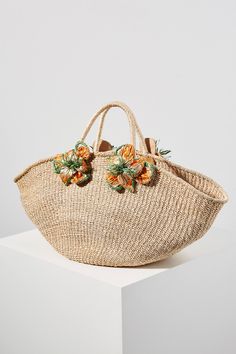 Vintage Rust Orange Straw Bohemian Bag Philipino Straw Market Bag Crossbody Shoulder Bucket Bag