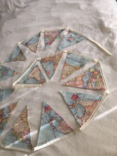 map bunting projects pinterest buntings garlands and banners