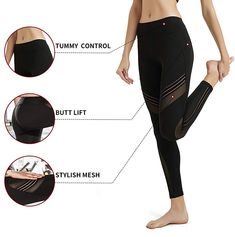Training Hiking Gym Sports BALEAF Womens Thermal Fleece Tights Athletic Workout Leggings with Pockets for Cycling