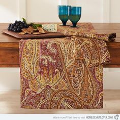 Williams Sonoma Brown Purple Aurora Paisley Cotton Dinner Napkins Set of 4 New