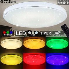 LED Decken Leuchte Sternen Effekt Tageslicht Lampe Timer dimmbar Fernbedienung