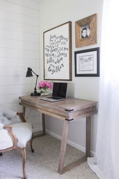 15 Best Rustic Office Desk Images Diy Ideas For Home Corner Bedroom Rustic Desk With A White Washed Weathered Wood Finish Similar To Rh
