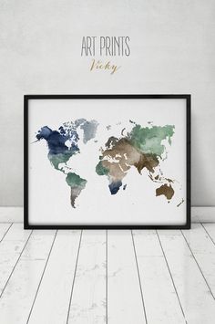 world map poster large world map art world map wall art world map decor world map print travel art gift decor artprintsvicky
