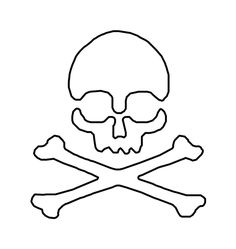 skull and crossbones pattern use the printable outline for crafts
