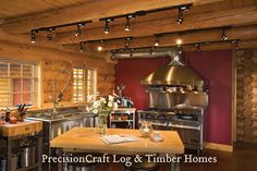 153 Best Log Home Lighting Images On Pinterest Timber Homes Custom Kitchen In A Milled Log