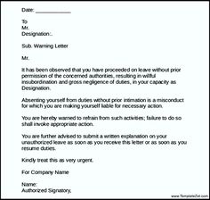 free employee written warning template