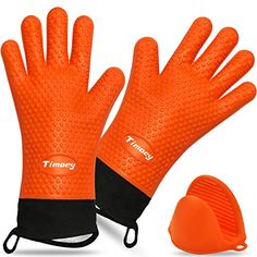1//5 PCS Silicone Oven Mitt Kitchen Useful Anti-hot Finger Hand Protect Mitt ER
