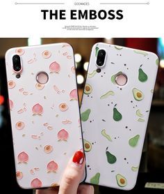 Cartoon Cute Avocado Peach Emboss Case For Xiaomi Redmi Note 7 Redmi 7 Redmi Note 5 Mi 6x A2 Cover Cute Phone Cases Cool Iphone Cases Bff Phone Cases Iphone