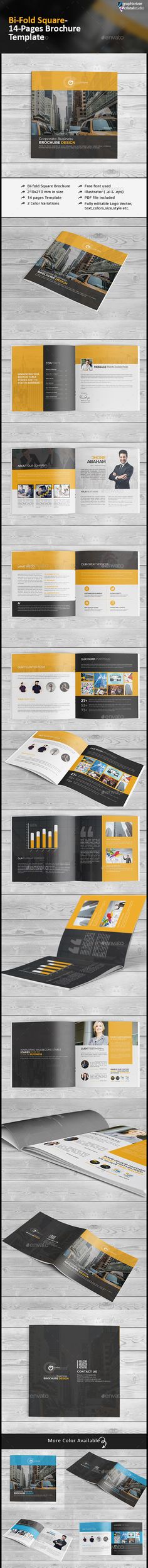 Square Bi-Fold Template Corporate brochure design, Corporate - corporate brochure template Square Bi-Fold Template Corporate brochure design, Corporate - corporate brochure template