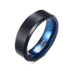 Pour Homme Int/érieur Confort Ultimate Metals Co 8MM Bague de mariage en Carbure de tungst/ène plaqu/é bleu