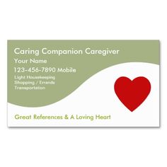 193 Best Caregiver Business Cards Images In 2018 Caregiver Business Cards