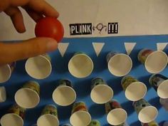 homemade plinko foam board with dixie cups and a ping pong ball put numbers - Halloween Ping Pong Balls homemade plinko foam board with dixie cups and a ping pong ball put numbers - Halloween Ping Pong Balls
