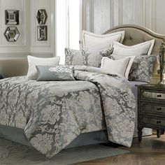 Canterbury VIENNA Luxury Jacquard Queen Size Quilt Doona Cover Set