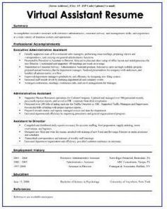 virtual assistant resume