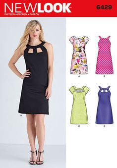10-12-14-16-18-20-22 A A New Look Sewing Pattern 6803: Misses Dresses Size A