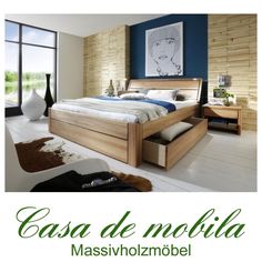 Massivholz Schubladenbett 160x200 Holzbett Bett Kiefer massiv ... Massivholz Schubladenbett 160x200 Holzbett Bett Kiefer massiv ...