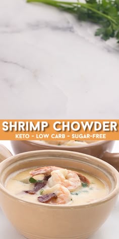 Comfort food to the rescue! Hearty Shrimp and Bacon Chowder, this keto soup recipe is a perfect winter meal. Full of tender shrimp and topped with crisp bacon, this is a must for chilly evenings. Comfort food to the rescue! Hearty Shrimp and Bacon Chowder, this keto soup recipe is a perfect winter meal. Full of tender shrimp and topped with crisp bacon, this is a must for chilly evenings.