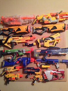 Nerf Gun Armory Yep Just A Little Nerdy Pinterest Guns How To Organize Your Nerf Guns