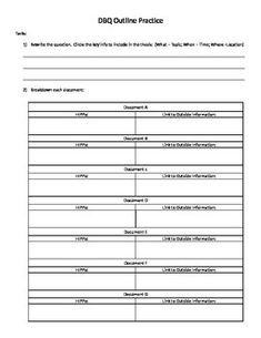 000 DBQ Essay outline anchor chart for Global and US History 000 DBQ Essay outline anchor chart for Global and US History