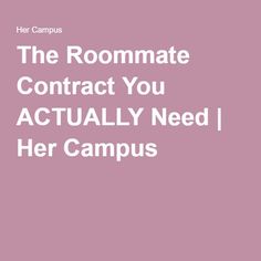 roommate contract